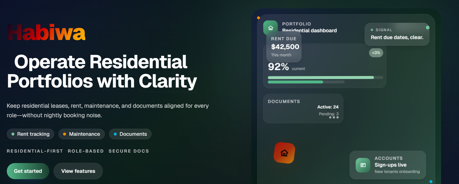 Habiwa product and interface preview